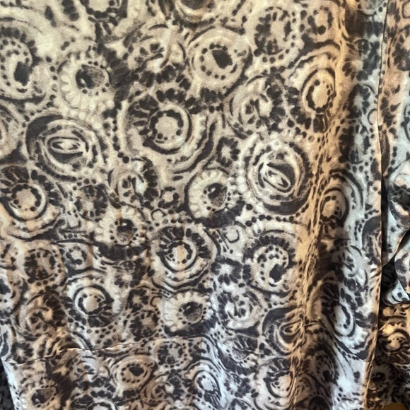 J Jill Pure Jill  Large Women's Printed Scoop Neck Dress- Neutral Swirl Pattern - Picture 3 of 5